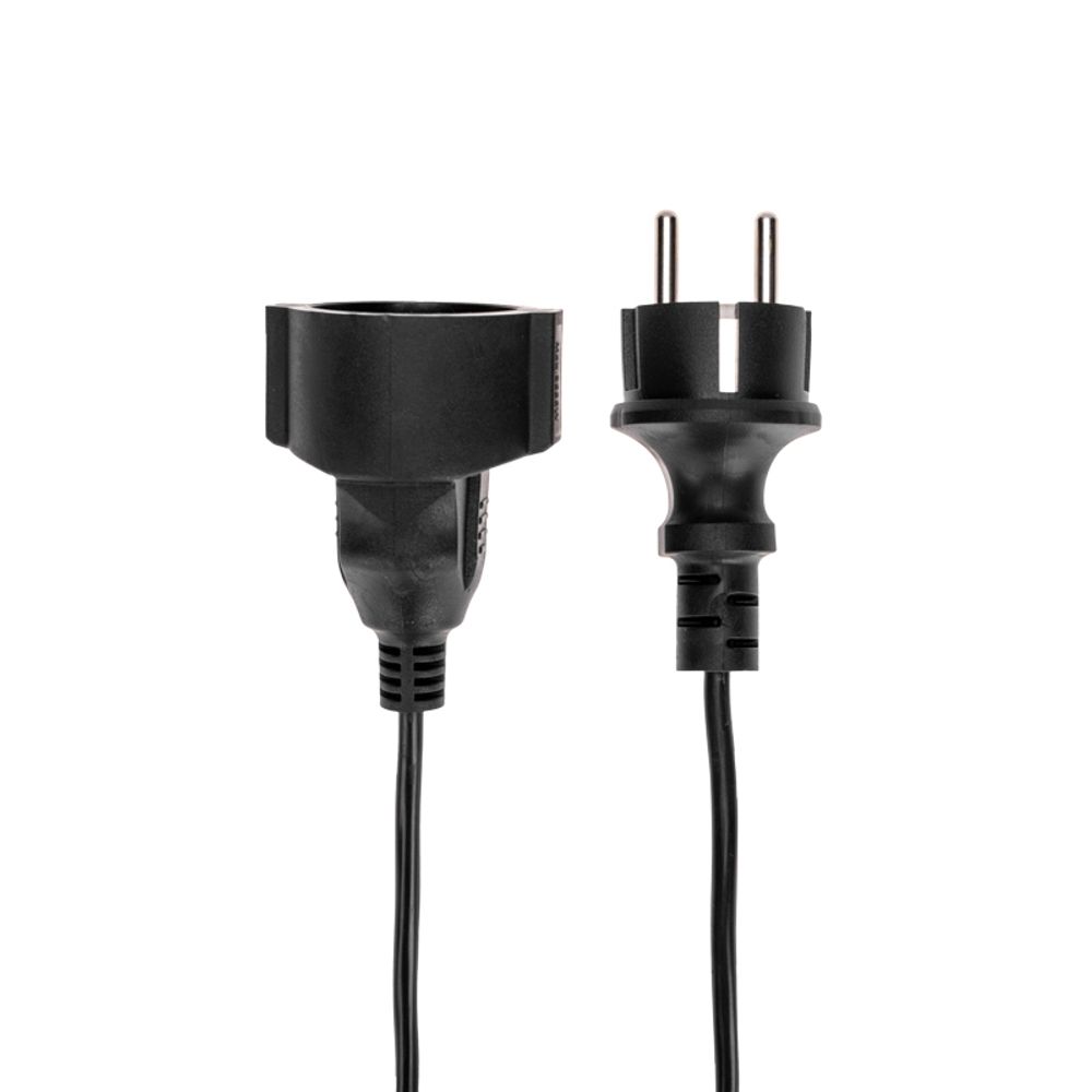 Удлинитель-шнур ПВС 3х0,75мм², 10м, с/з, 6А, 1300Вт, IP20, черный PROconnect