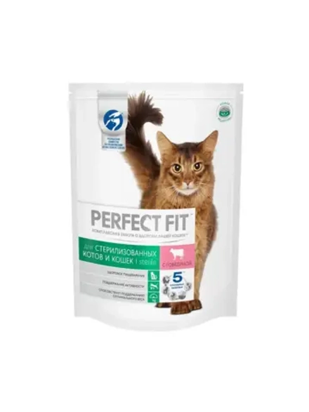 Perfect Fit сухой корм для стерилизованных кошек с говядиной 650 г