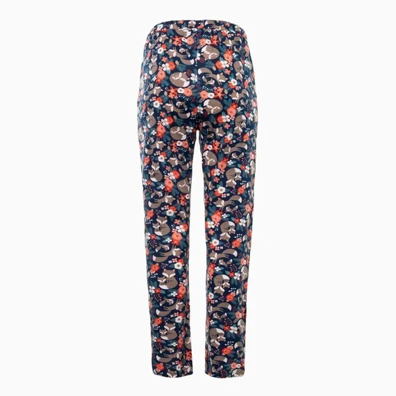 Брюки женские с принтом, цвет синий, размер 46