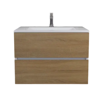 Тумба с раковиной Uperwood Barsa-Next 70 см, подвесная, белая/дуб сонома