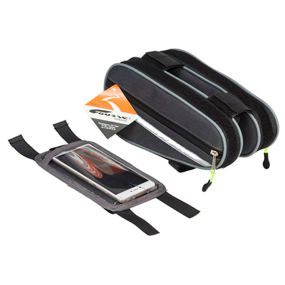 Сумка "Твин" на раму, (21х12х4см)х2шт, с прозрачным отсеком для смарфона, цвет в ассортиментеВС040.0