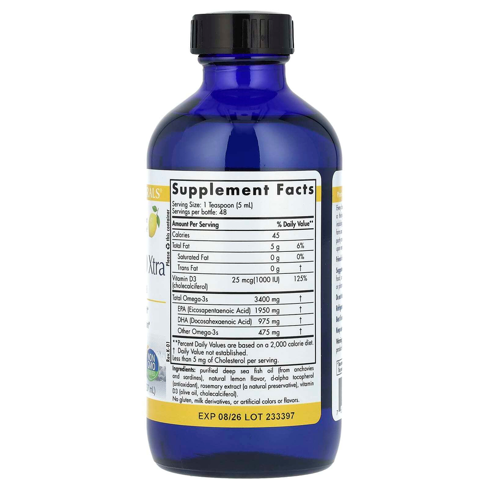 Nordic Naturals, ProOmega-D Xtra, лимон, 237 мл (8 жидк. унц.)