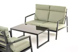 "Лилия" лаунж-зона 4-местная из алюминия, цвет серо-зеленый