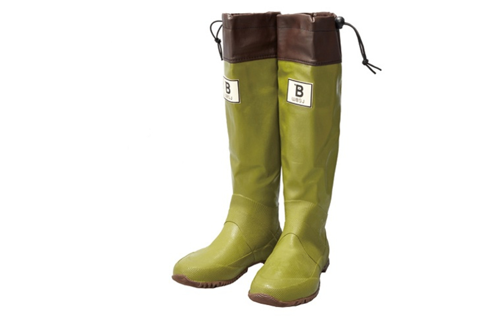 WBSJ Waterproof Rain Boots Unisex Mustard Green