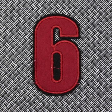 Нашивка Цифра "6" (красная)