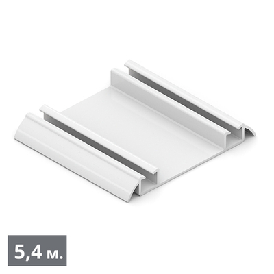 ЭКО Направляющая нижняя двухполозная (5,40 м) белый глянец (RAL) (AE0488) Aristo (Акция)