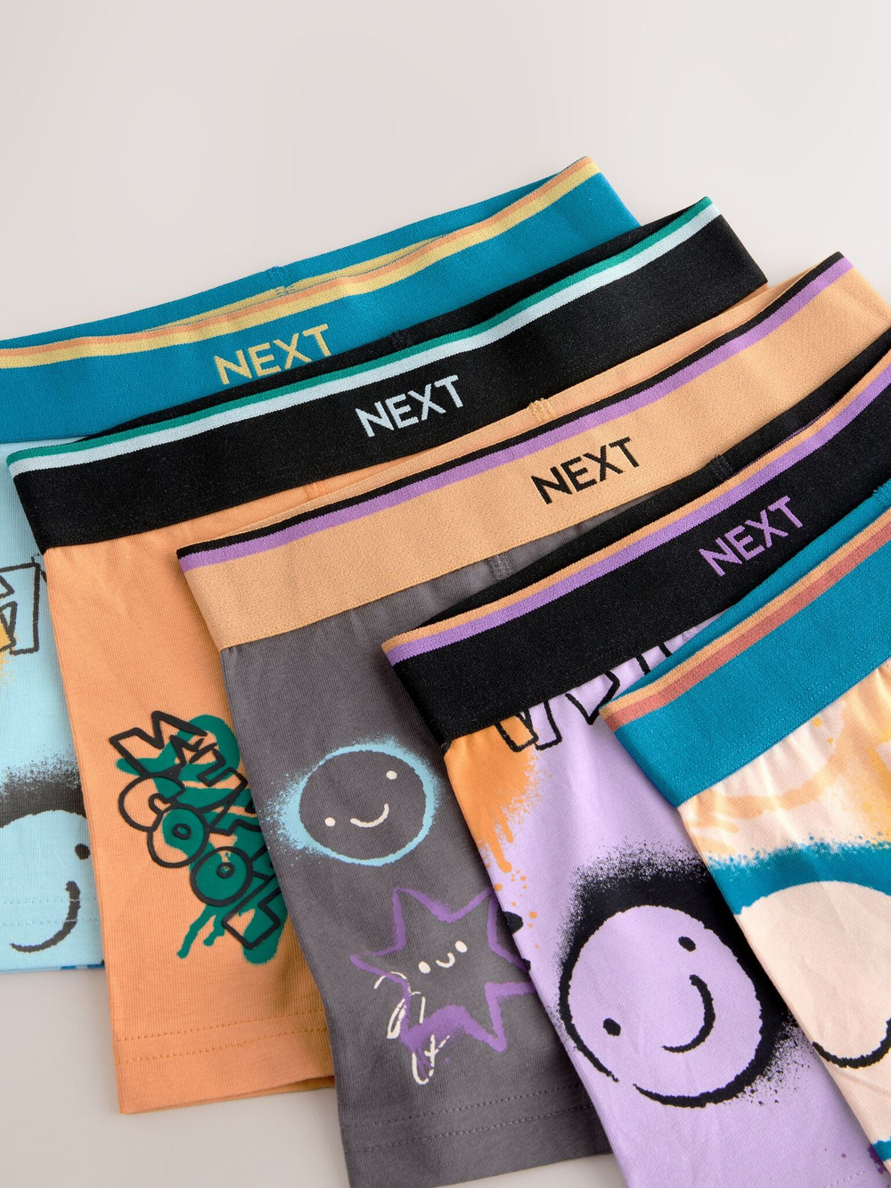 Трусы для мальчика Next E98-889, 5 шт., Сиреневый, Оранжевый, Серый
