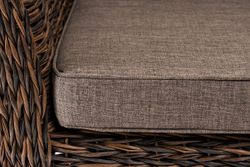 "Капучино" диван из искусственного ротанга (гиацинт) двухместный, цвет коричневый