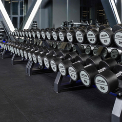 Гантельный ряд полиуретановый LEVEL (шаг 2,5 кг, 10 пар) PROFI-FIT 2,5-25 кг