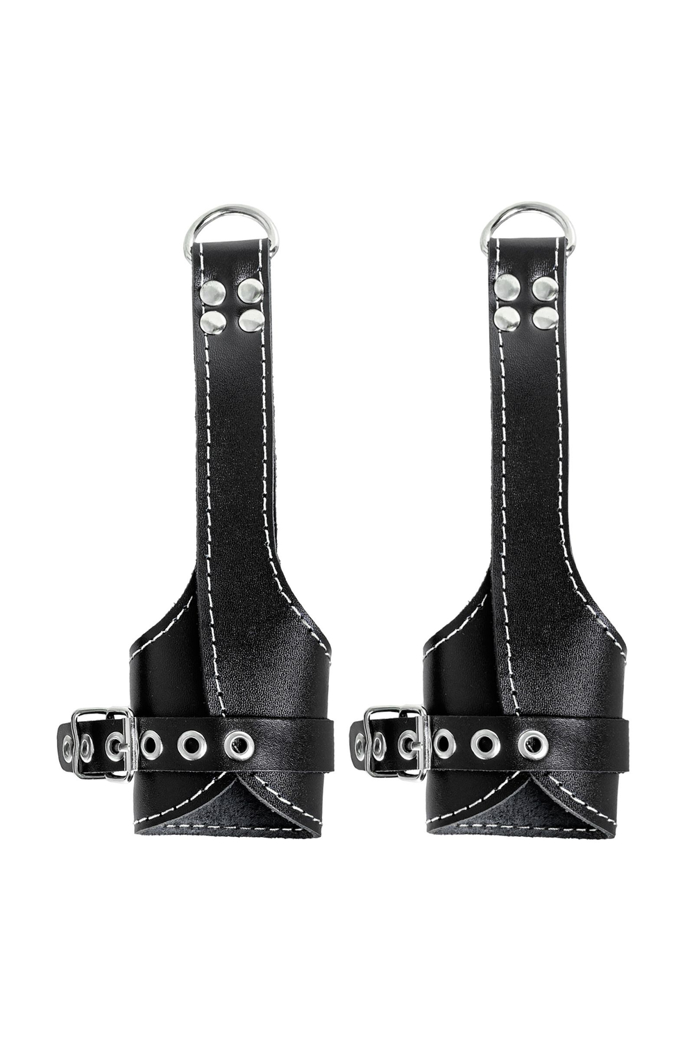 Черные подвесы с белой строчкой (Цвет: черный)