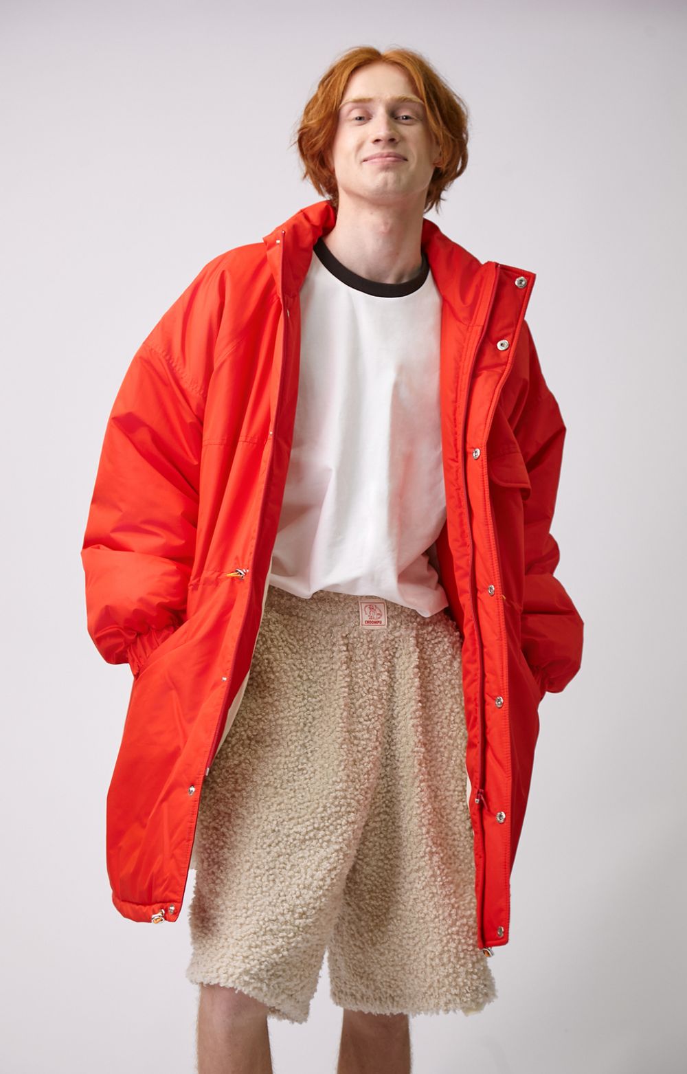 Парка Choompu оверсайз красная