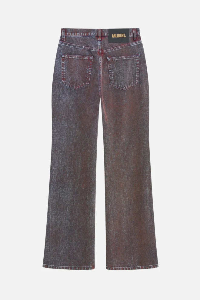 Джинсы клеш с бархатным покрытием