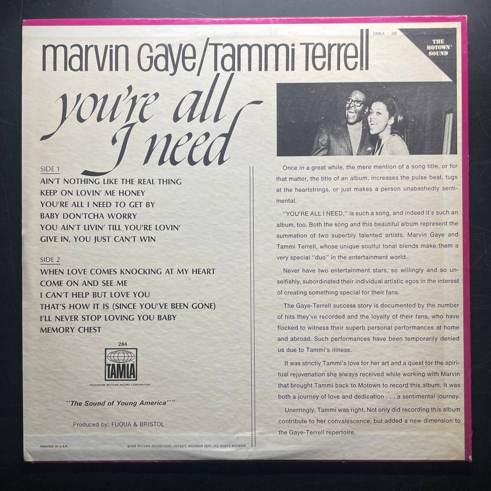 Marvin Gaye / Tammi Terrell ‎– You're All I Need (США 1968г.)