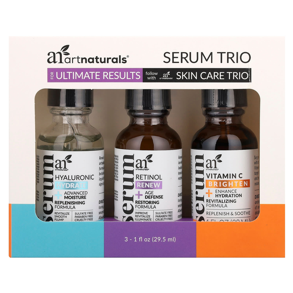 artnaturals, три сыворотки, набор из 3 средств по 29,5 мл (1 жидк. унция)