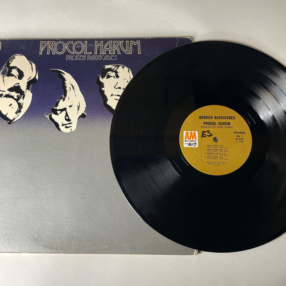 Винтажная виниловая пластинка LP Procol Harum Broken Barricades (США 1971)