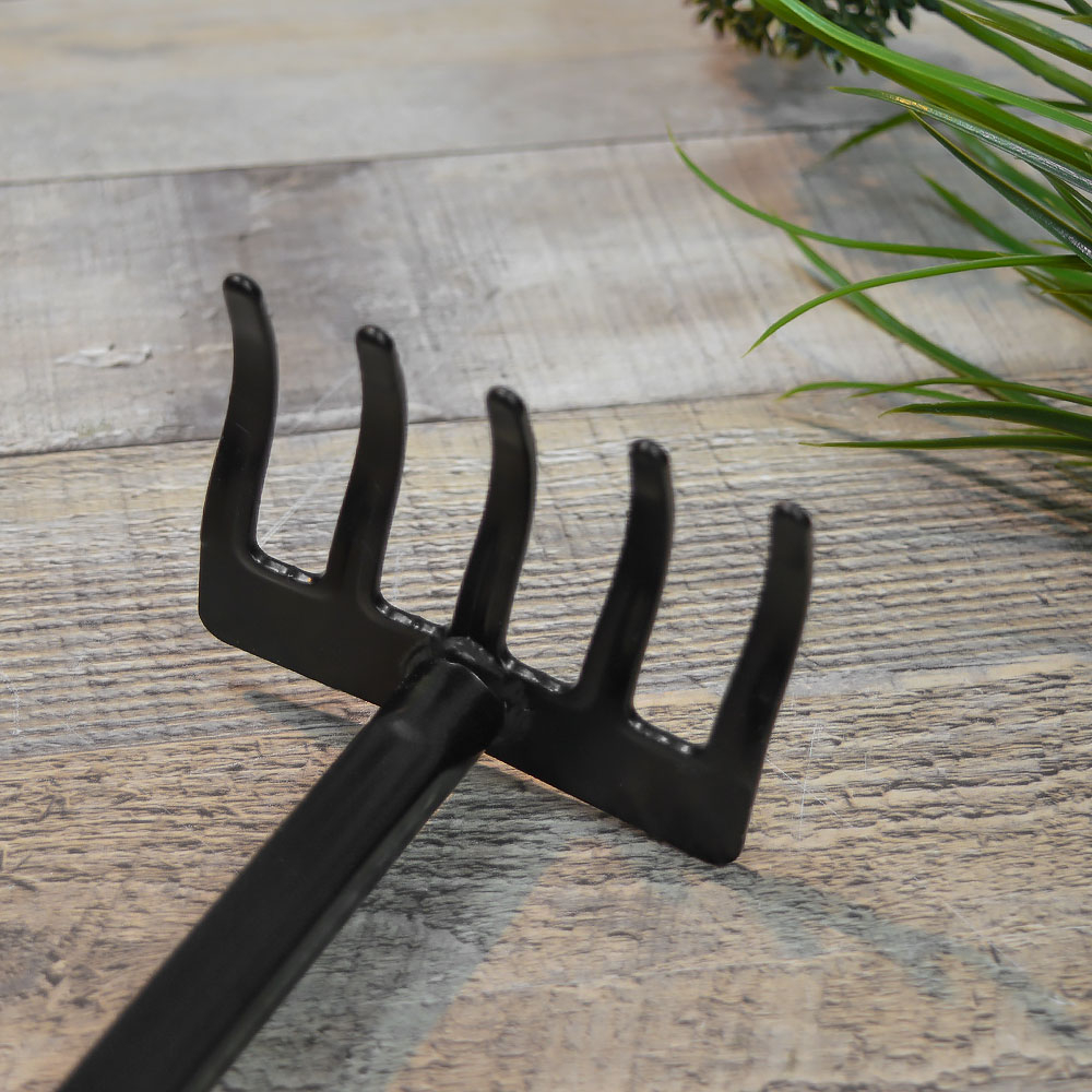 Грабли садовые с телескопической ручкой 96*8,5см, пластик ABS, металл