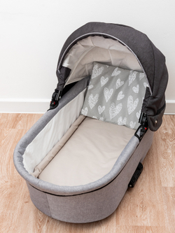 Комплект в коляску Серебряные сердечки