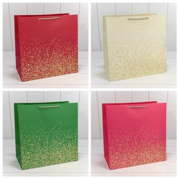 
          Пакет подарочный 37 х 37 х 20 см Набор 4 шт "Золотые вкрапления" (Микс)