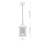 SL080.403.01 Светильник уличный подвесной ST-Luce Темный кофе/Прозрачный, Темный кофе E27 1*60W LASTERO