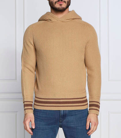 Хлопковый свитер lampione BOSS BLACK - светло-коричневый(50477349)