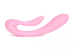 Вибратор перезаряжаемый с гнущимся клиторальным массажером G-Wave (10 режимов) (Цвет: розовый)