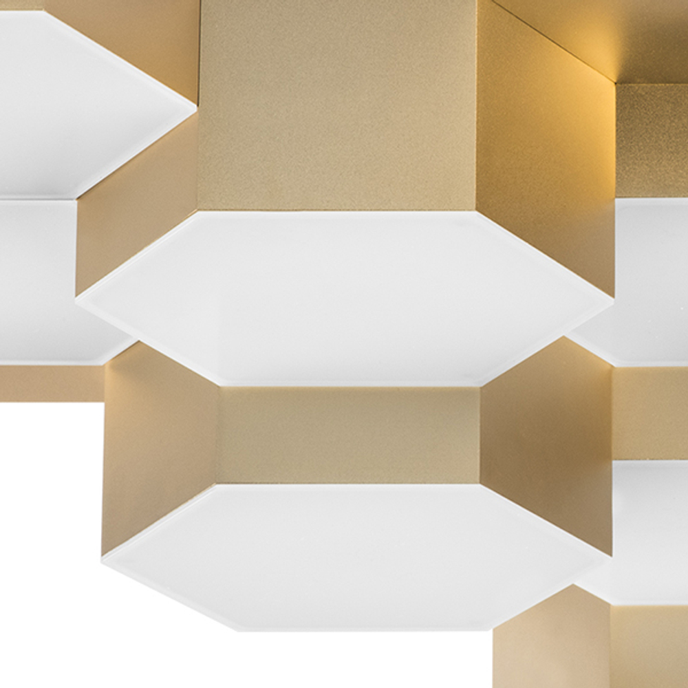 750123 Люстра потол FAVO LED-60W 2880LM ЗОЛОТО 4000K