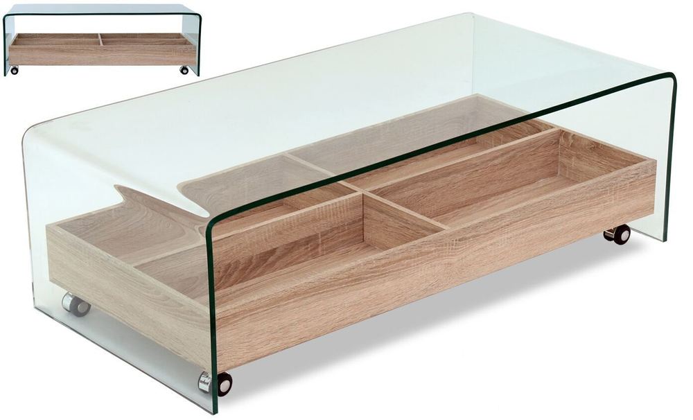 Стол журнальный F-GW606 прозрачный