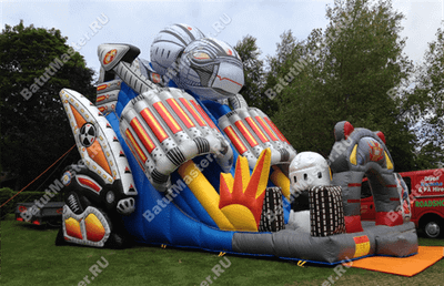 Коммерческий надувной батут "Робот" 13.5*7*9 м