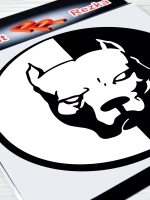 Наклейка - Питбуль Инь Янь