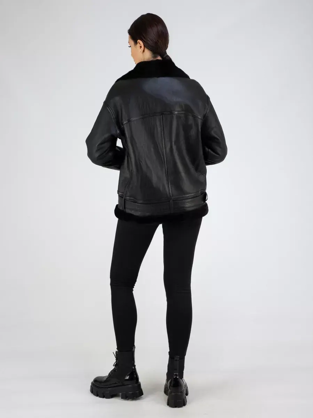 Дубленка авиатор натуральная зимняя