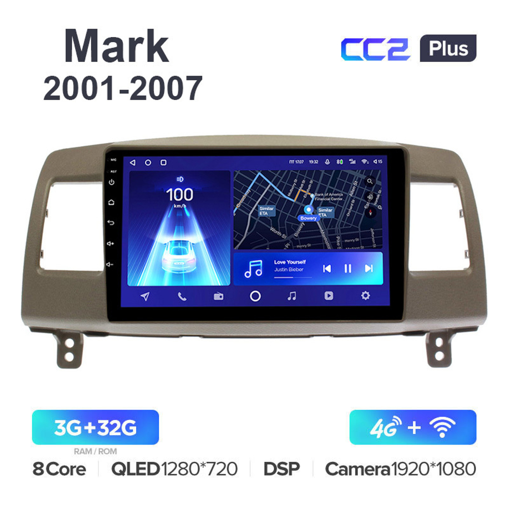 Teyes CC2 Plus 9"для Toyota Mark II 2001-2007