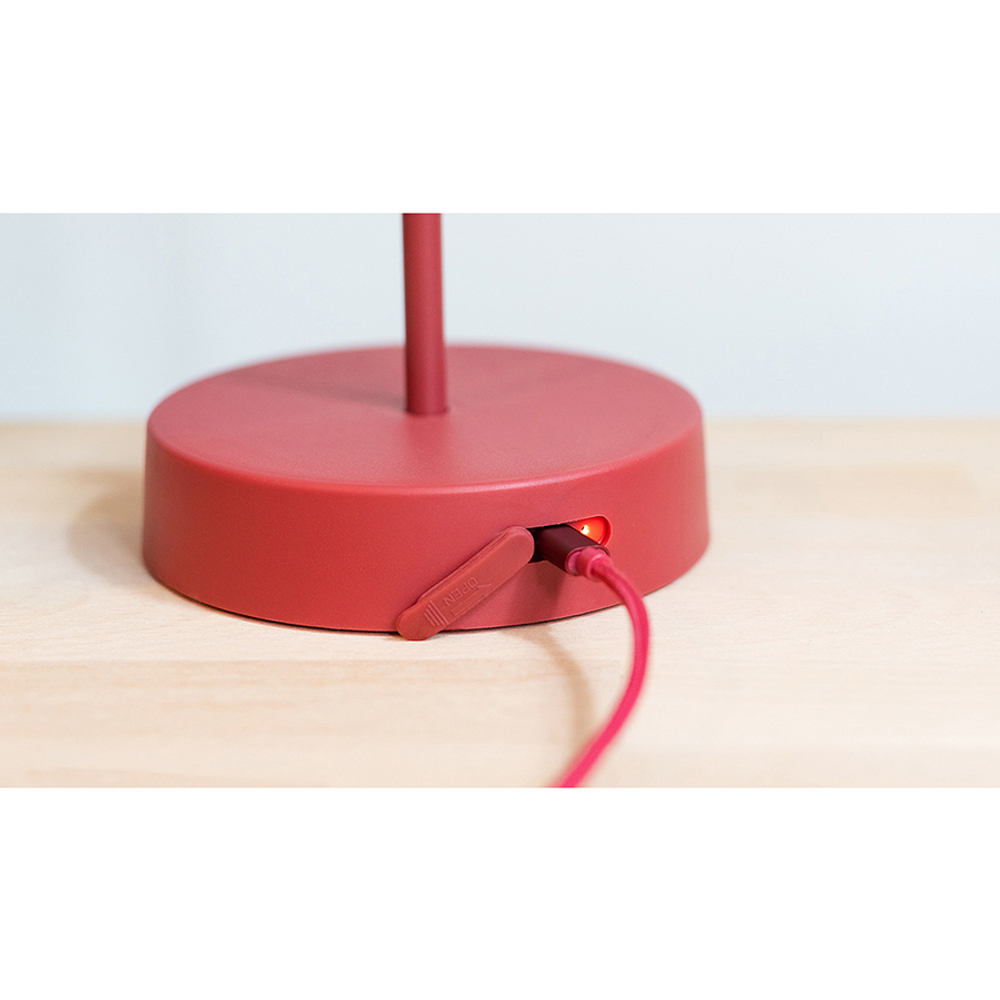 Лампа настольная oscar usb, 14,5х14,5х34 см, красная