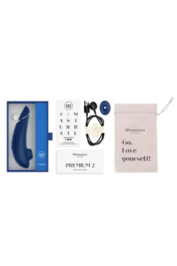 Womanizer Premium 2 - Бесконтактный клиторальный стимулятор, синий