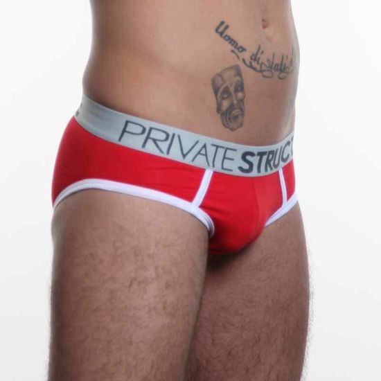 Мужские трусы слипы Private Structure Spectrum Low Rise Brief RED PST0018