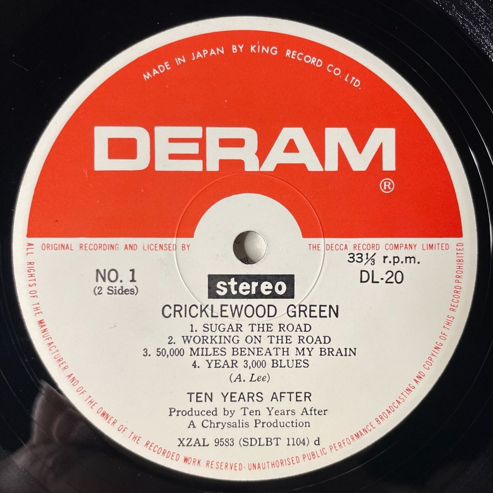 Винтажная виниловая пластинка LP Ten Years After Cricklewood Green (Japan 1970) (No Obi) Working On The Road
