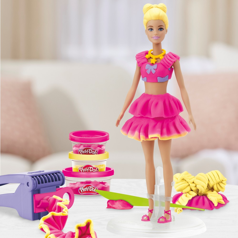 OUTLET Play-Doh - Пластилин BARBIE FASHIONISTA Бантики + кукла G1361