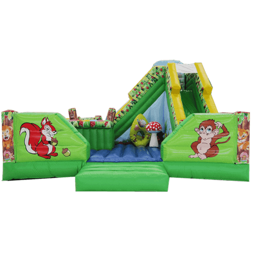 Коммерческий надувной батут-горка "Райский лес"