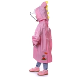 Дождевик-плащ детский «Рокки-Динозаврик» с капюшоном, рукава на резинке, цвет розовый, размер L(68*50см) ДоброСад