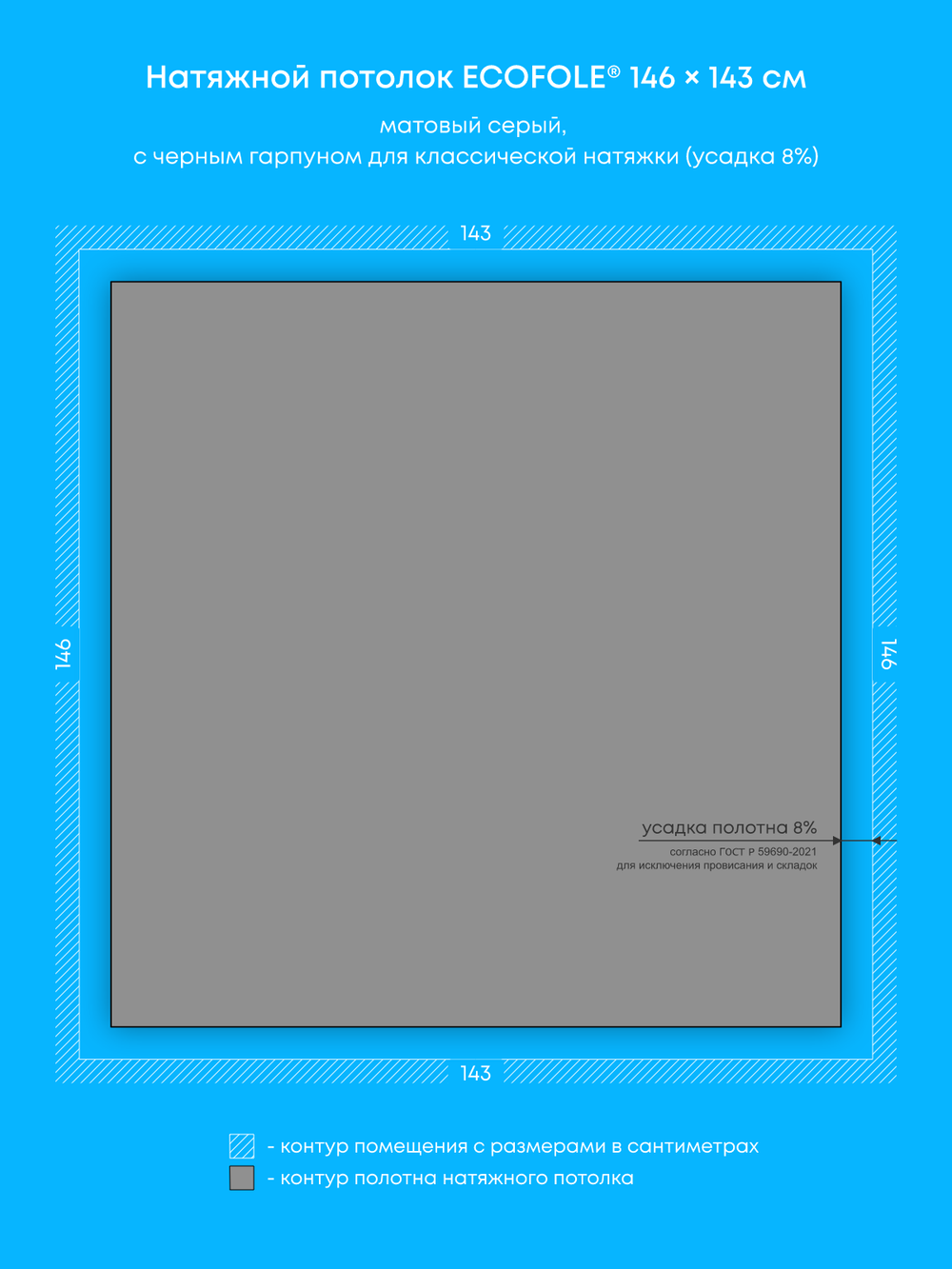 Натяжные потолки: 4.3 м2, 2.1 м2, 2.1 м2