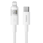 USB-C - Lightning Кабель Baseus Display 2 Charging+Data 20W 1-2m - Moon White
