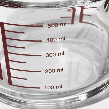 Кувшин мерный Доляна «Классика», 500 мл, 18×13×9 см, жаропрочное стекло, прозрачный