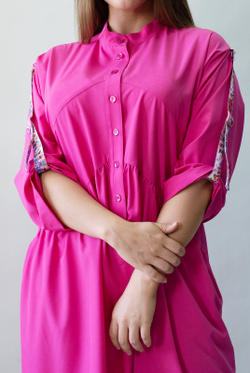 Летнее платье 3226АП, фуксия #86Ф053226АП