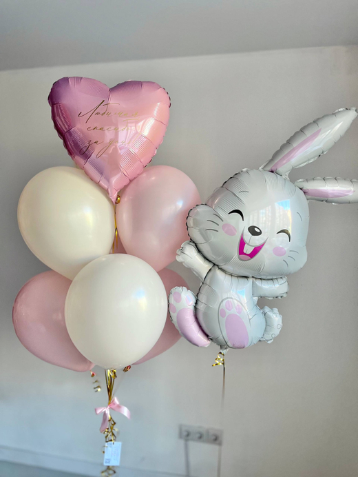 Воздушные шары на выписку из роддома зайка №3833