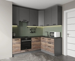 Кухонный гарнитур угловой Жемчуг 2200х1600 столешница 26 мм