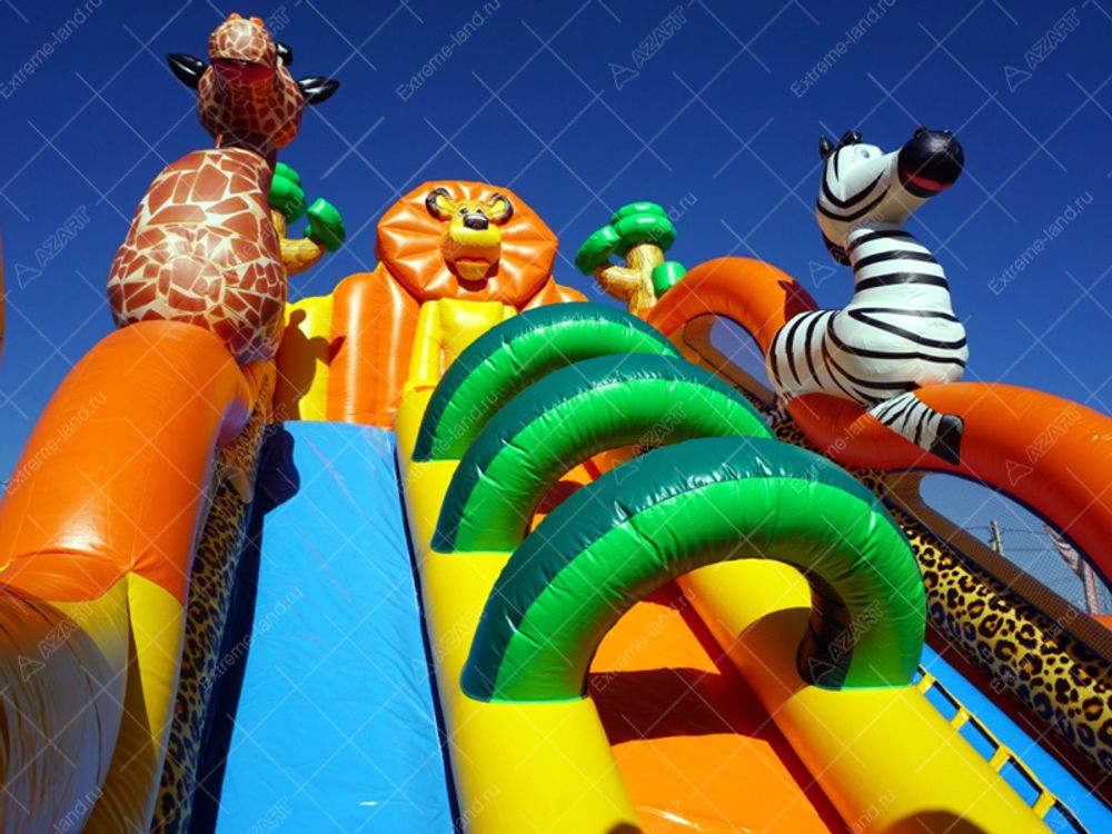 Батутный комплекс "Саванна" (горка+площадка)