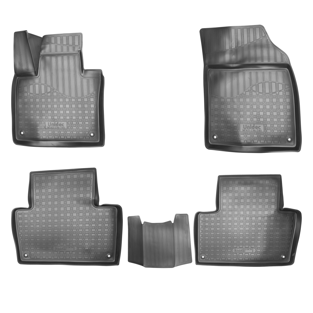 Ковры в салон Norplast/Unidec для Volvo XC90 (2015-)Полиуретан,Черный,5 мест арт.NPA11-C96-780