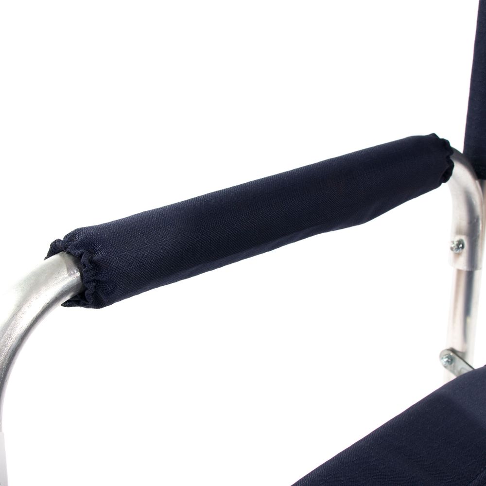 Кресло складное &quot;СЛЕДОПЫТ&quot; 585х450х825 мм, с карманом на подлокотнике, алюминий, синий