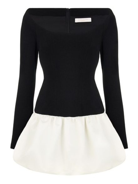 Платье Paris мини с длинным рукавом, черный