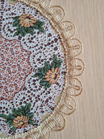 Набор декоративных гобеленовых салфеток Кружево (1 шт 40х60 см +6 шт d 20см.)