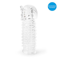 Закрытая прозрачная насадка 13,5см на пенис Bior Toys Erowoman-Eroman Crystal Sleeve Faraon EE-10010